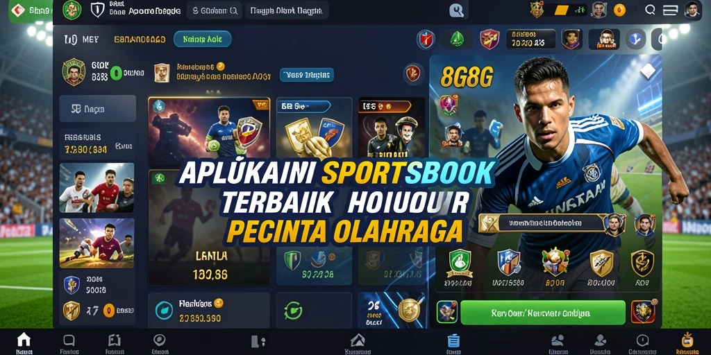 Tampilan antarmuka aplikasi Sportsbook 8G8G yang modern dan intuitif.