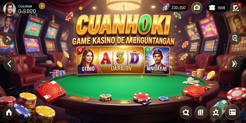 Tampilan menarik gameplay CUANHOKI dengan berbagai pilihan permainan kasino.