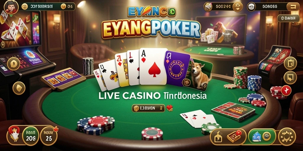 Tampilan gameplay Live Casino yang menarik di EYANGPOKER.