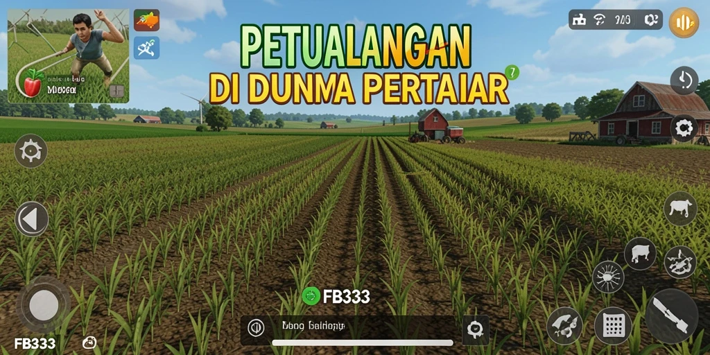 Tampilan gameplay FB333 dengan aktivitas pertanian yang menyenangkan.