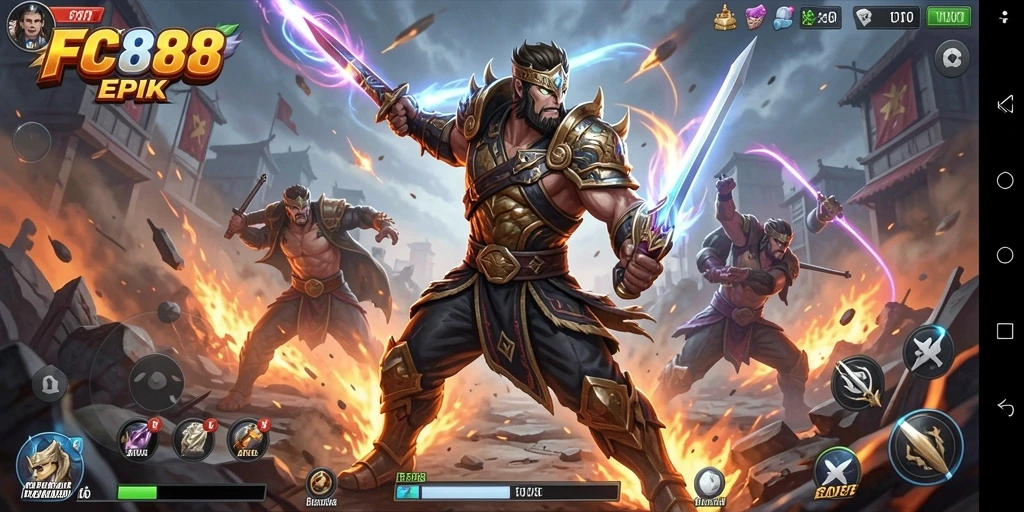Gameplay seru FC888 dengan aksi mendebarkan.