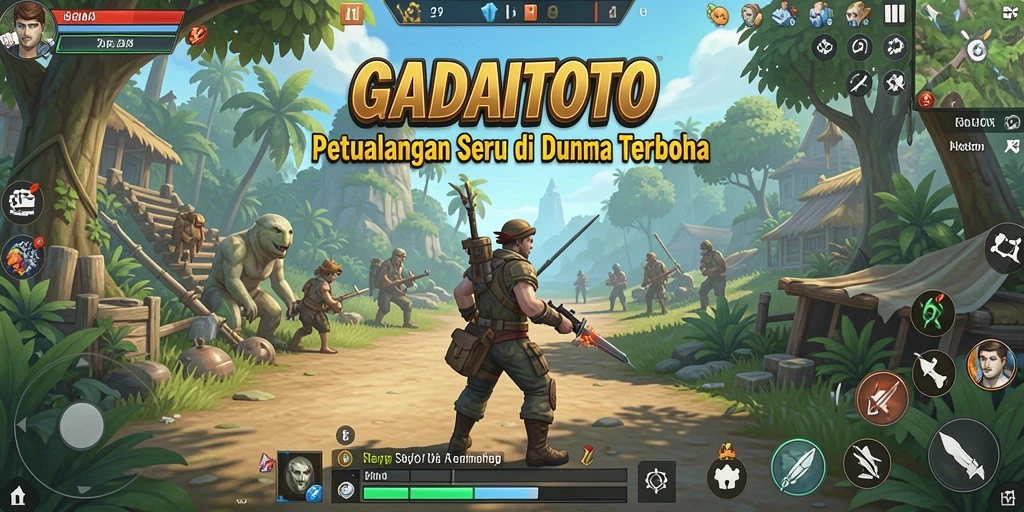 Gameplay GADAITOTO menampilkan petualangan seru di dunia terbuka.