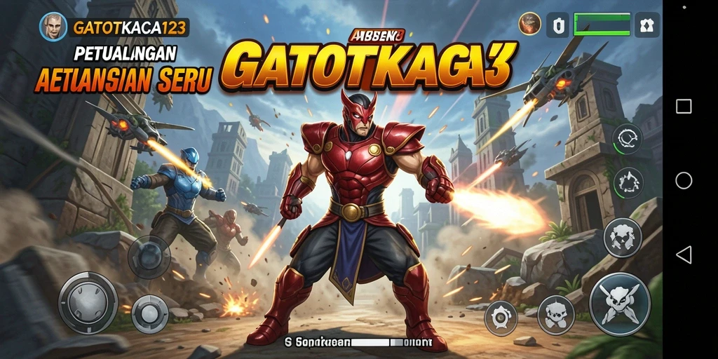 Tangkapan layar dari gameplay <strong>GATOTKACA123</strong> yang penuh aksi dan tantangan.