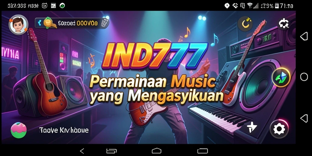 Tampilan gameplay <strong>IND777</strong> dengan interaksi musik yang menyenangkan.