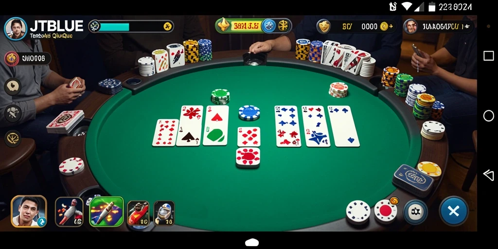 Tampilan gameplay seru JTBLUE penuh aksi dan strategi.