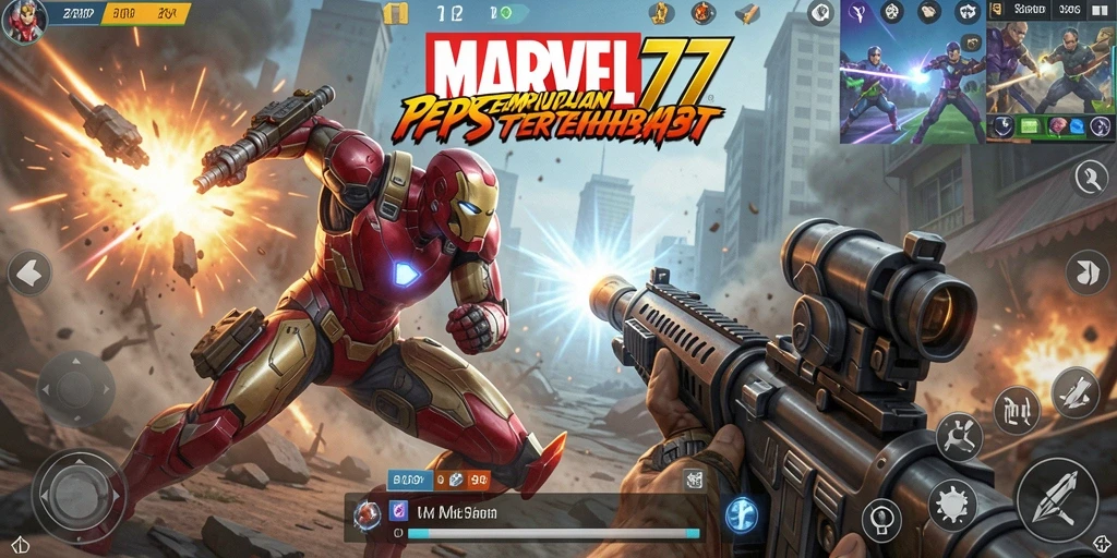 Tangkapan layar menunjukkan aksi seru dalam pertempuran FPS.