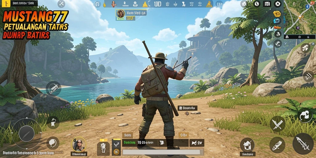 Tangkapan layar gameplay MUSTANG77 menampilkan eksplorasi dunia yang luas dan mendalam.