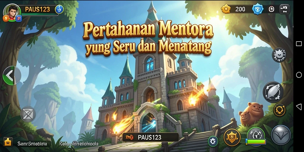 Tangkapan layar PAUS123 menampilkan aksi mendebarkan dalam permainan Tower Defense.