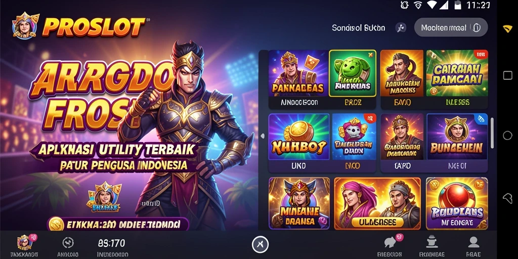 Tampilan antarmuka PROSLOT yang modern dan fungsional.