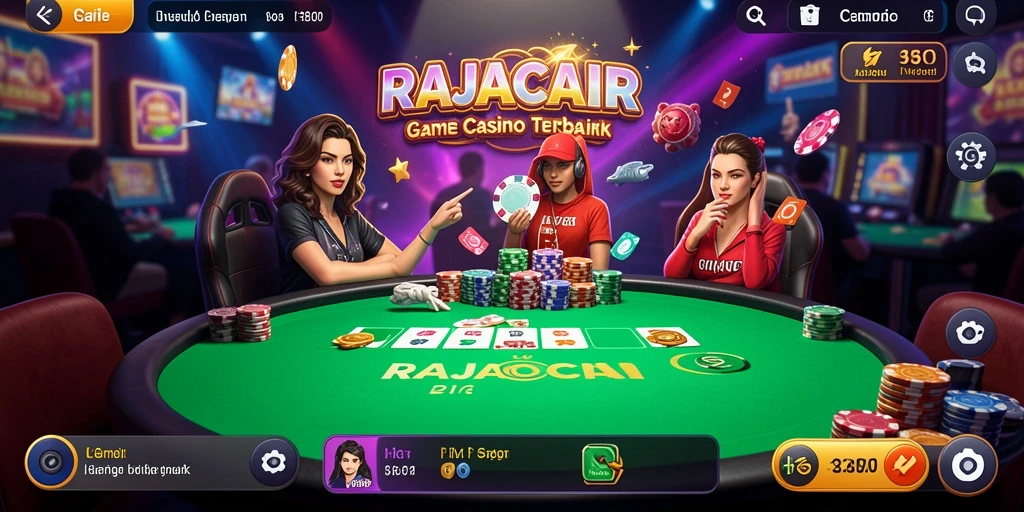 Tampilan gameplay menawan di RAJACAIR yang menghadirkan live dealer.