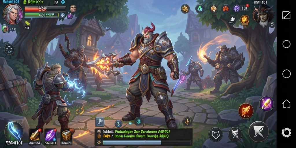 Tampilan gameplay REMI101 dengan aksi seru dalam dunia ARPG.