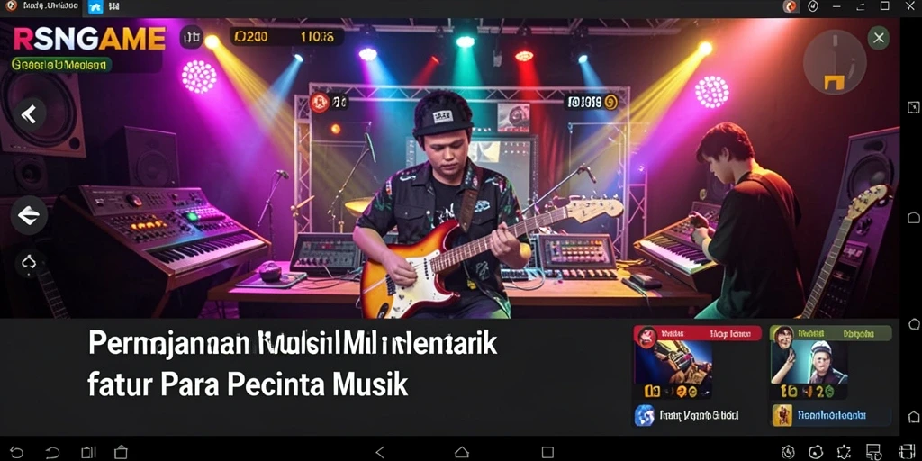 Tampilan gameplay RSNGAME yang seru dengan berbagai lagu.