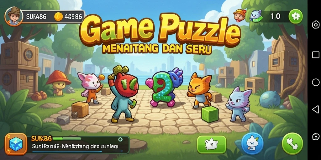 Tampilan gameplay menarik dalam game puzzle SUKA86.