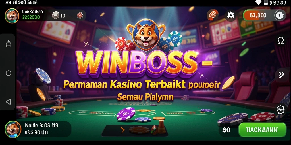 Tampilan menarik gameplay WINBOSS dengan berbagai permainan Kasino.