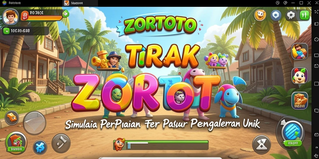 Screenshot gameplay ZORTOTO yang menggambarkan momen seru dalam simulasi.